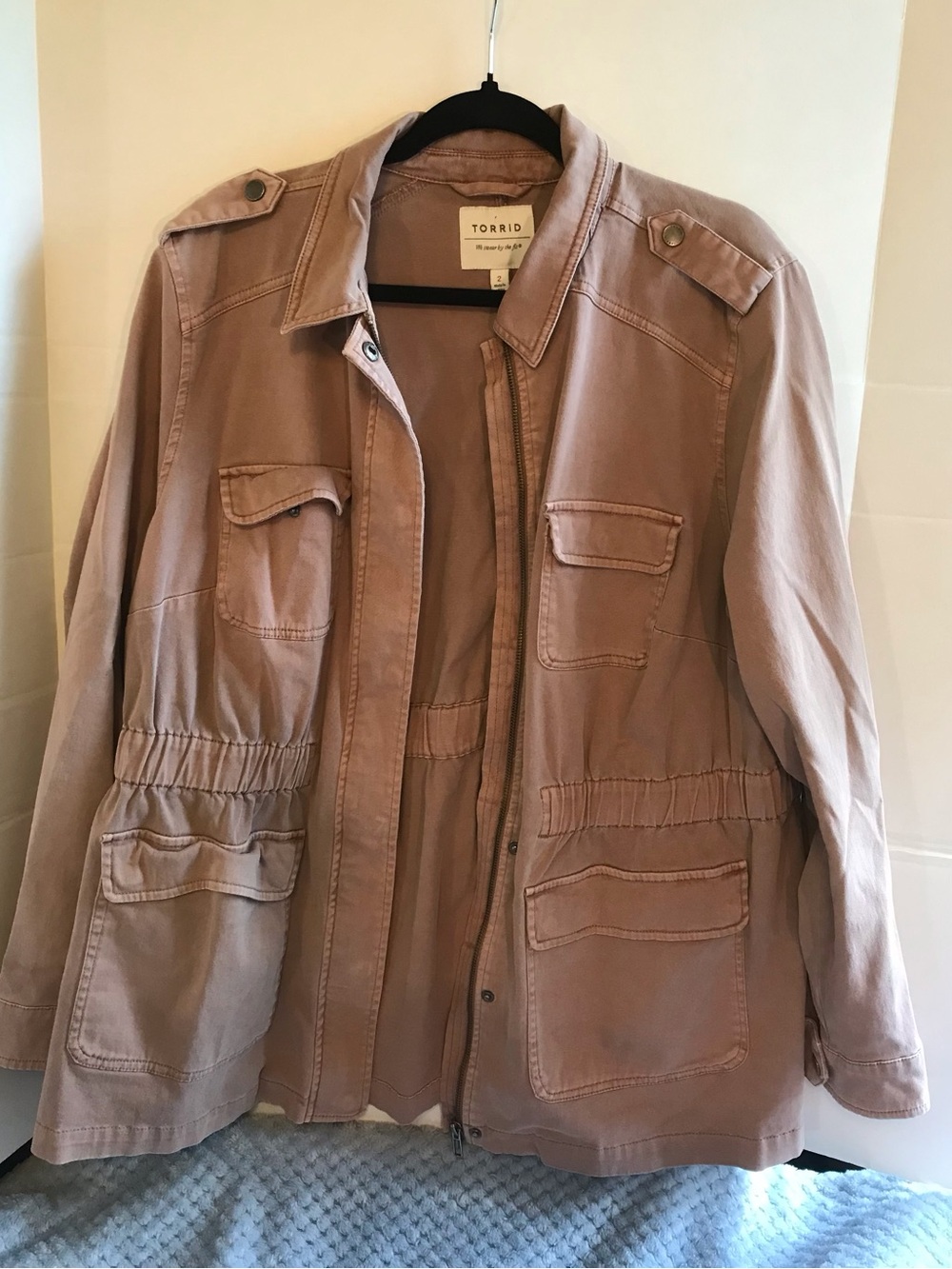 torrid Mauve Utility Jacket with Front Pockets